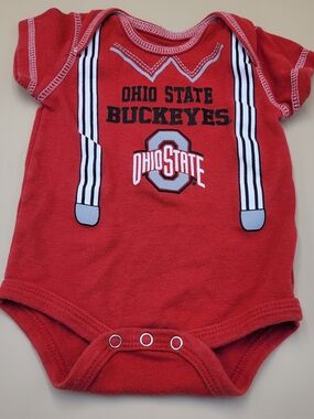 Ohio State Buckeyes Red Baby One-Piece Bodysuit